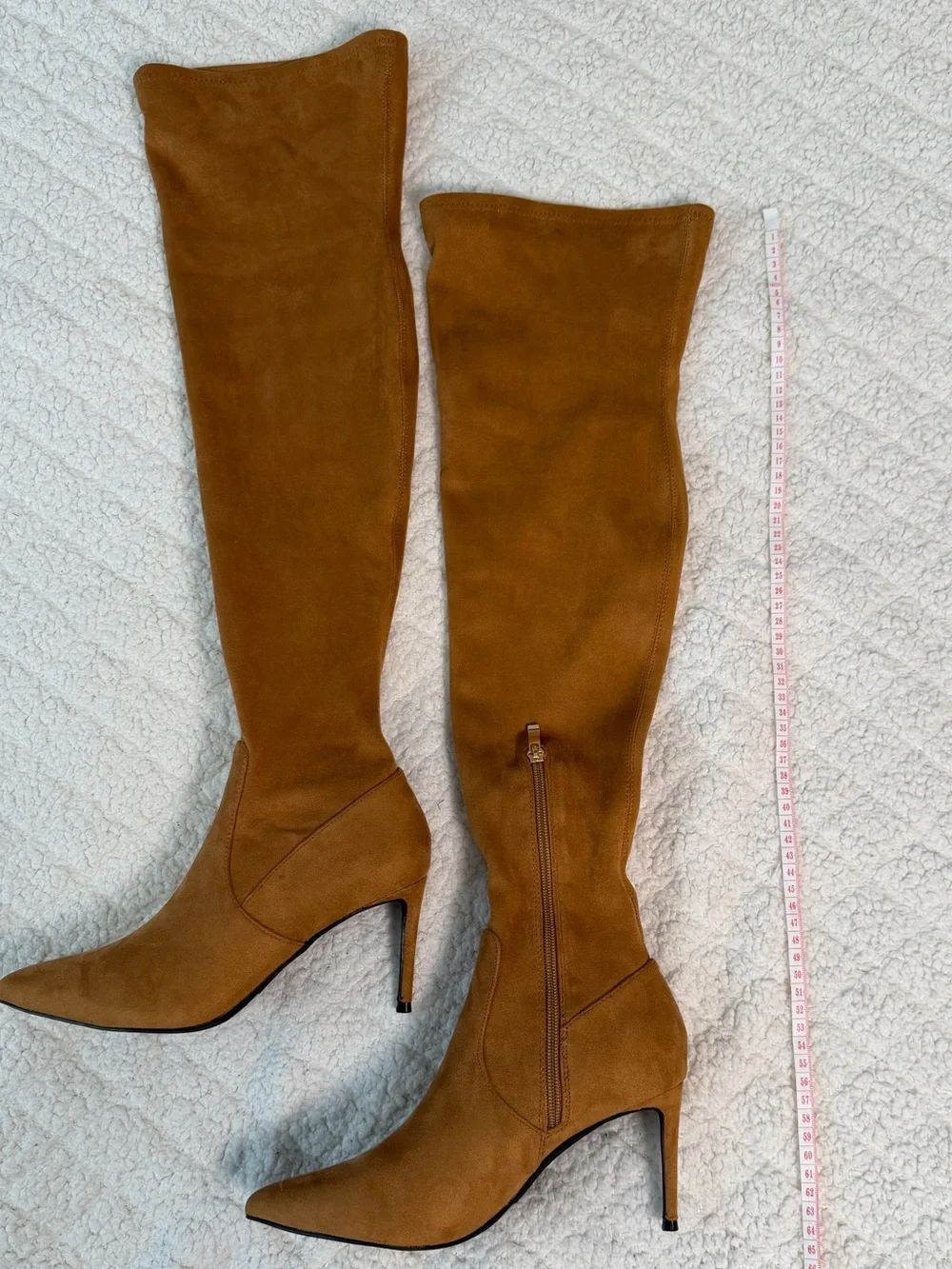 Tan Over-the-Knee Stiletto Boots